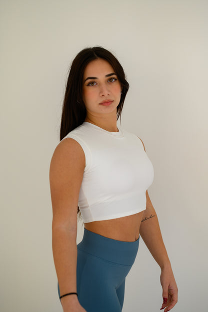 AURA TECH CROP TOP Arctic White- LIFITZ®